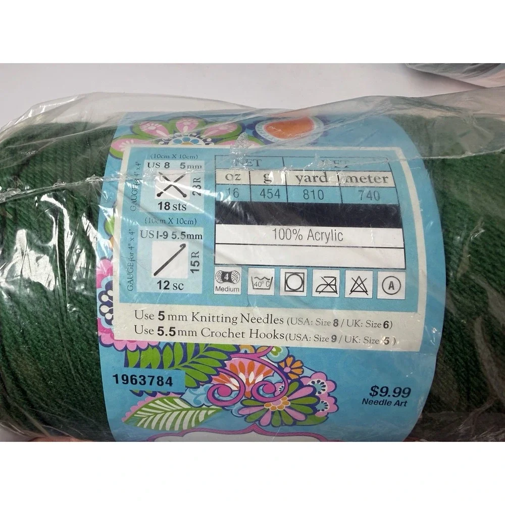 Crafter's Secret‎ Big Idea Acrylic Yarn 3 Skeins New 16oz Each